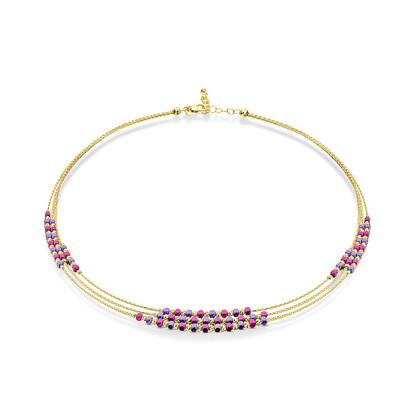 Золотое колье Orbit (арт. 352664жмлнф) – изображение 2