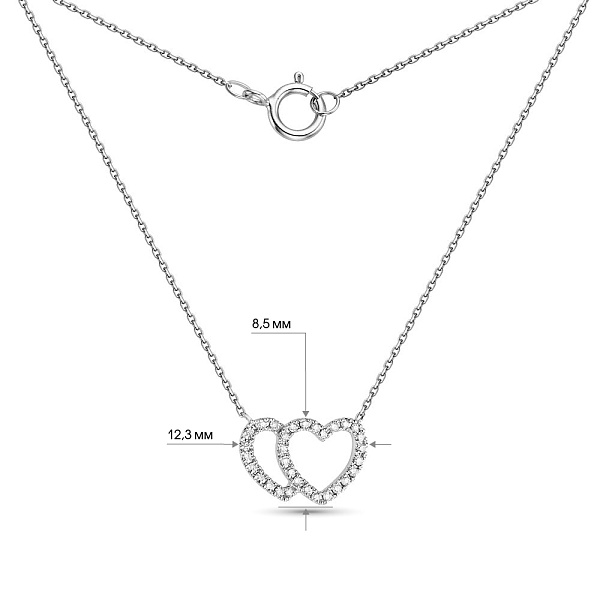 Золотое колье с бриллиантами (арт. Ц341301010б) – изображение 4
