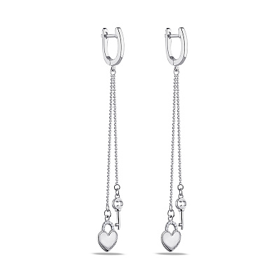 Сережки-підвіски Trendy Style зі срібла з фіанітами  (арт. 7502/4494)