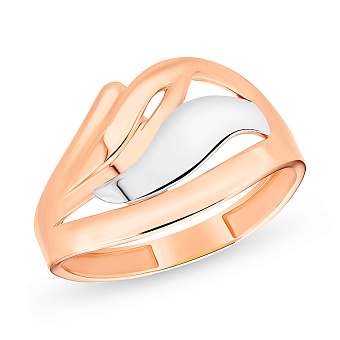 Каблучка з червоного і білого золота (арт. 155260кб)