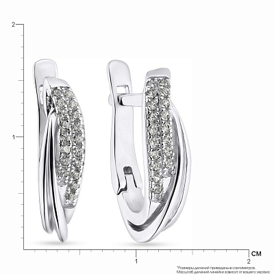 Срібні сережки з фіанітами (арт. 7502/3567)