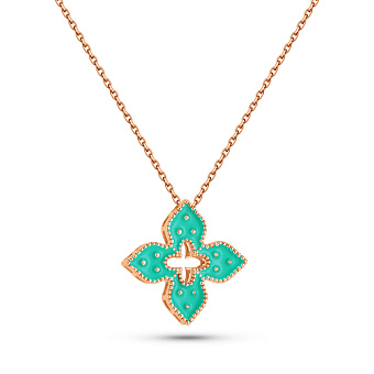 Фото Золоте кольє з емаллю (арт. 352846/15ебрз)