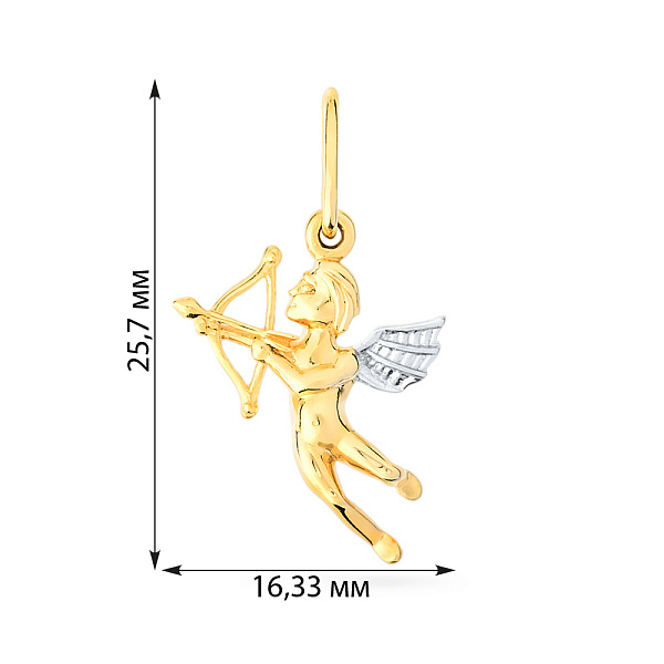Золотая подвеска «Купидон» (арт. 440431ж) – изображение 2