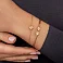 Браслет з червоного золота Конюшина з алмазною гранню (арт. 3261172/9а) – зображення 3