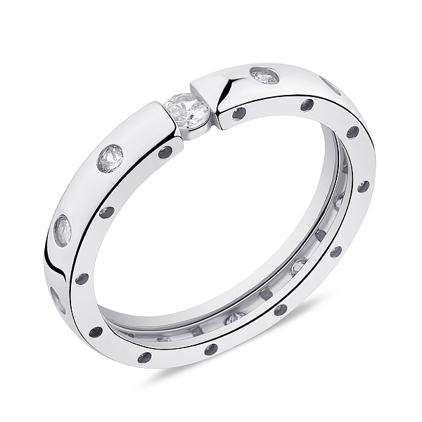Кольцо из серебра с фианитами (арт. 7501/6277) – изображение 1