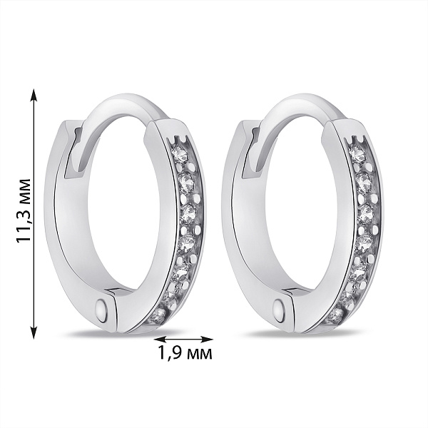 Серебряные серьги с фианитами (арт. 7502/1941) – изображение 2