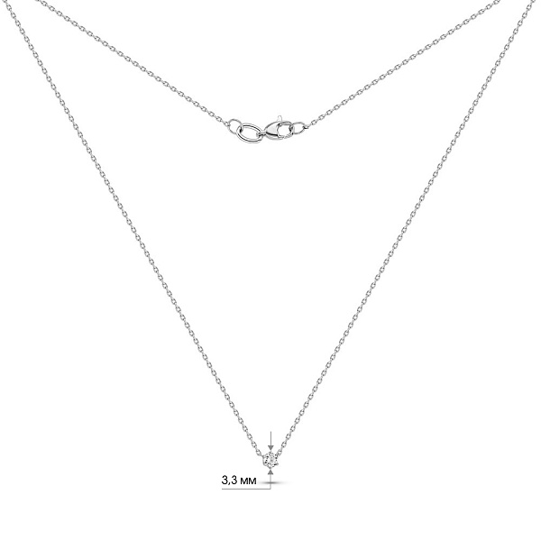 Золотое колье с бриллиантом (арт. 7111466202) – изображение 4