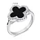 Кольцо из серебра с ониксом и фианитами (арт. 7501/6437/15о) – изображение 2