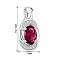Серебряная подвеска с рубином и фианитами (арт. 7503/4923Р) – изображение 2