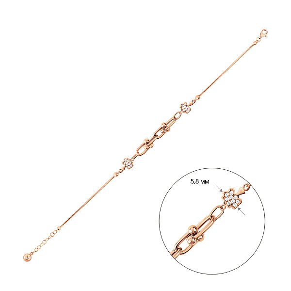 Браслет из золота с фианитами (арт. 326087) – изображение 3