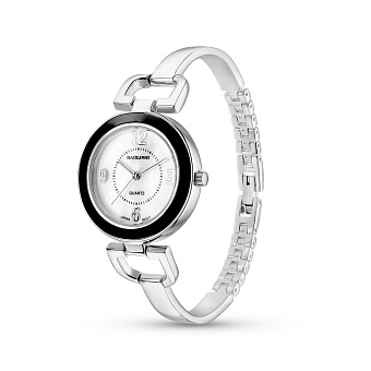 Фото Часы из серебра с керамикой (арт. 7526/319пкмч)