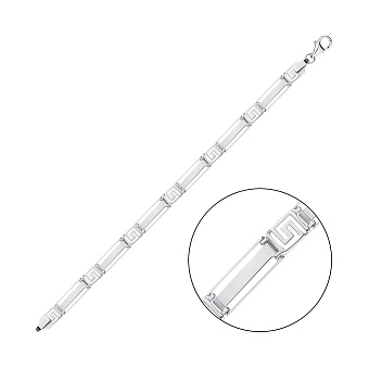 Фото Браслет срібний з грецьким орнаментом (арт. 7509/334)