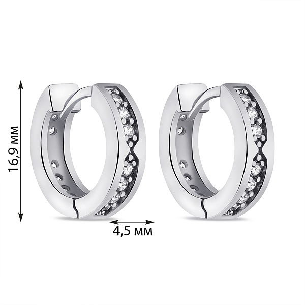 Серебряные серьги с фианитами (арт. 7502/3148/20) – изображение 2