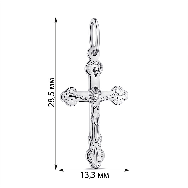 Серебряный крестик с распятием (арт. 7504/2-8014.0.2) – изображение 2