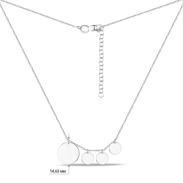Кольє срібне «Монети» Trendy Style (арт. 7507/1121) – зображення 3