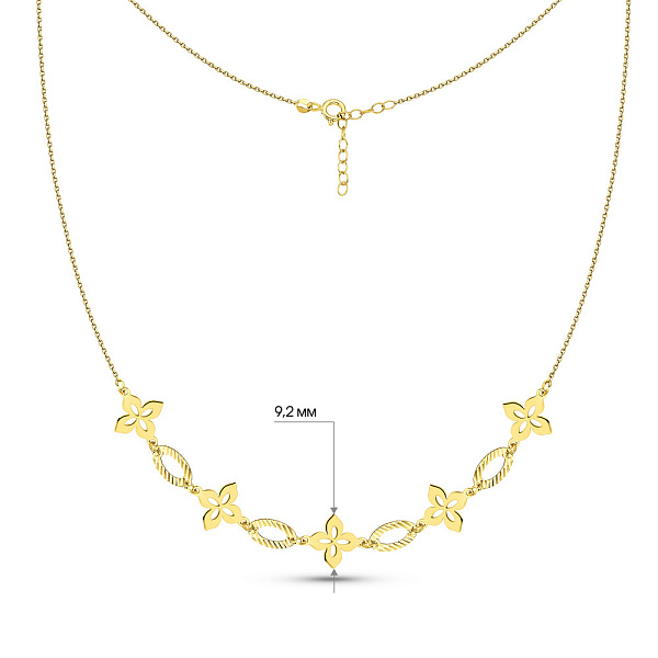 Колье из желтого золота без камней (арт. 352645ж) – изображение 3