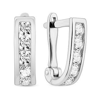 Фото Детские золотые серьги с фианитами (арт. 110144б)