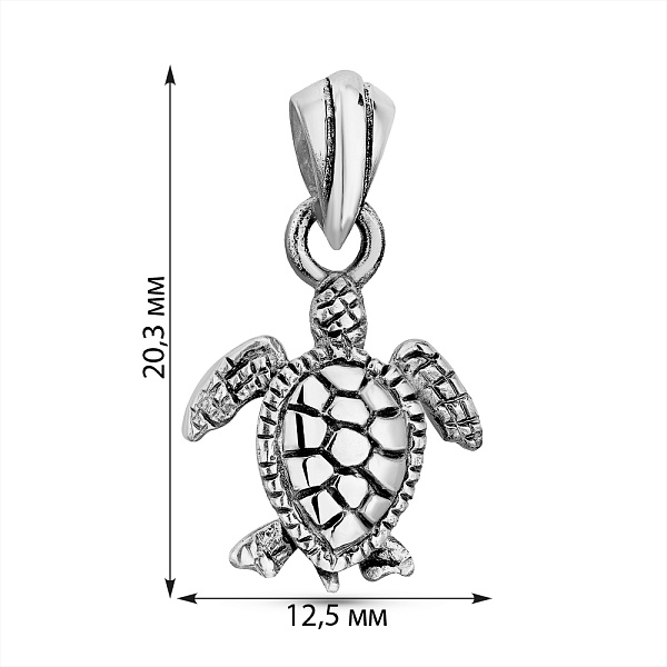 Серебряный подвес Черепашка (арт. 7903/4333) – изображение 2