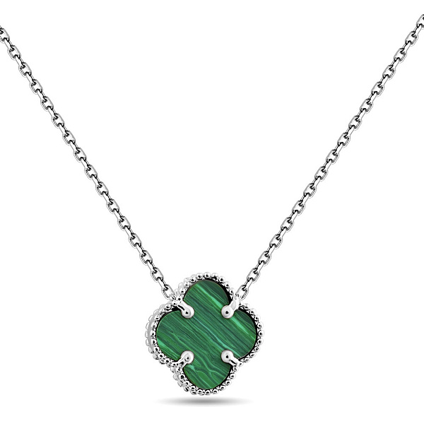 Кольє з білого золота з малахітом (арт. 350622/10бмлх) – зображення 1