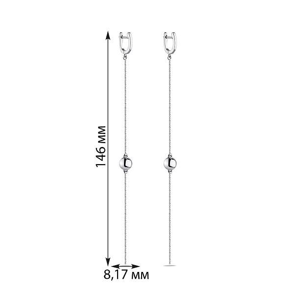 Длинные серьги из серебра Trendy Style (арт. 7502/4453) – изображение 2
