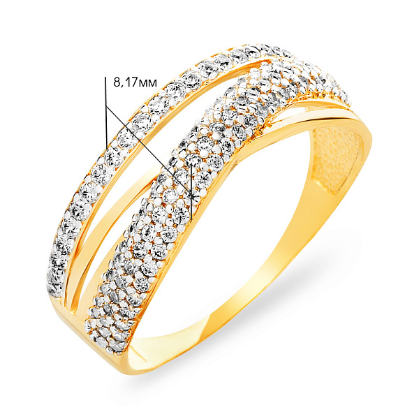 Кольцо Синергия из желтого золота (арт. 140452ж) – изображение 2