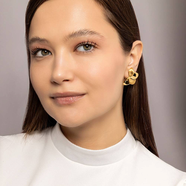 Золотые серьги Francelli (арт. 1091854/1жм) – изображение 4