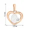 Золота підвіска Серце з фіанітом (арт. 440270) – зображення 2