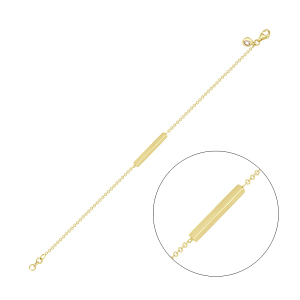 Золотой браслет в желтом цвете металла с фианитом (арт. 324477жкрП1) – изображение 1