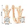 Дитячі золоті сережки Корона з фіанітами (арт. 1091248) – зображення 3