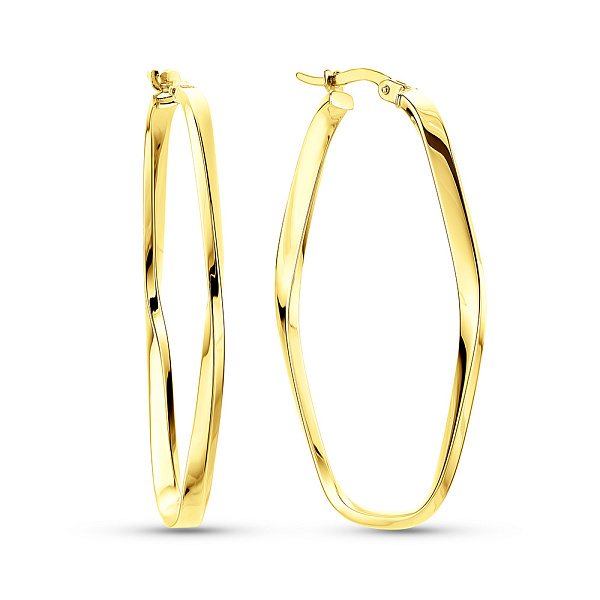 Серьги-кольца из желтого золота (арт. 109672/40ж) – изображение 1