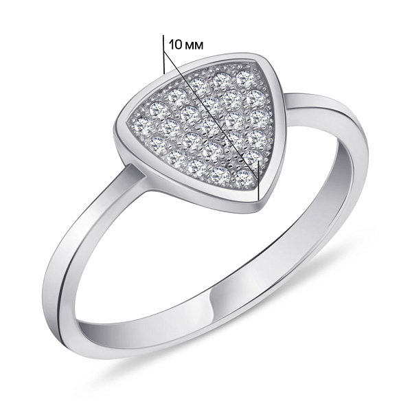 Кольцо из серебра с фианитами (арт. 7501/5088) – изображение 2