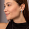 Серьги из белого золота с фианитами (арт. 1091460б) – изображение 3