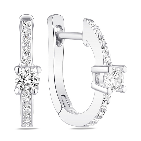 Серебряные серьги с фианитами (арт. 7502/2850) – изображение 1
