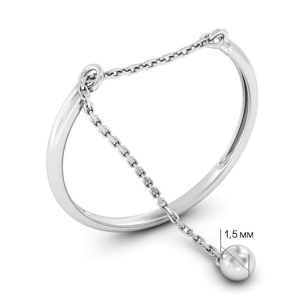 Каблучка з білого золота Fly (арт. 140039б) – зображення 2