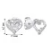 Серебряные серьги Сердце с фианитами (арт. 7518/7182) – изображение 2