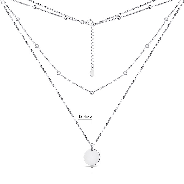 Серебряное колье без камней Trendy Style (арт. 7507/1814/10) – изображение 3