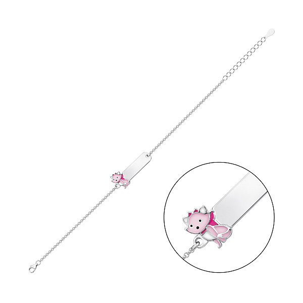 Серебряный детский браслет с эмалью (арт. 7509/5420е) – изображение 1