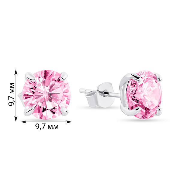 Серебряные серьги пусеты с альпинитами  (арт. 7518/5999/6ар) – изображение 2