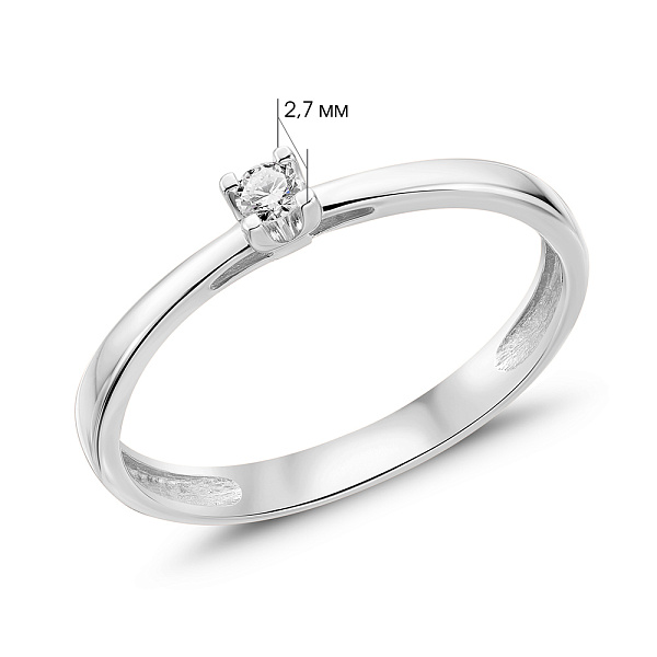 Золота каблучка з діамантом (арт. 1105029202) – зображення 2