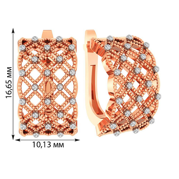 Золотые серьги без камней (арт. 113800) – изображение 2