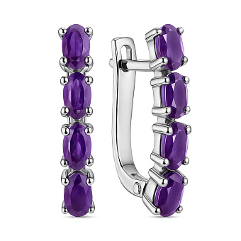 Серебряные серьги с аметистами (арт. 7502/2193685А)