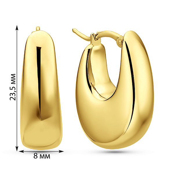 Золотые серьги Francelli (арт. е1091762/20ж) – изображение 3