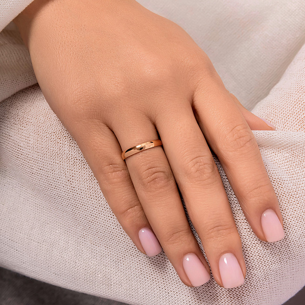 Кольцо обручальное из красного золота (арт. 239038) – изображение 3