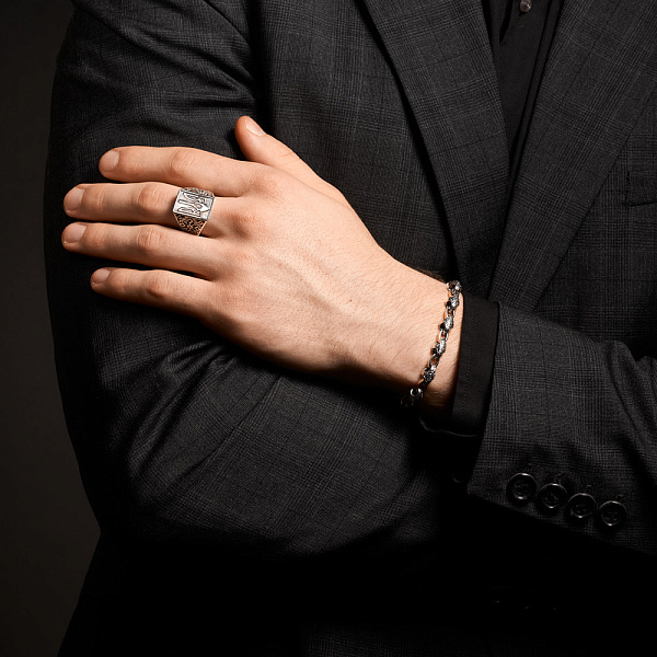 Печатка из серебра Герб Украины-Трезубец с чернением (арт. 7906/0174.10) – изображение 2