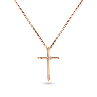 Золоте кольє Хрестик з діамантами (арт. Ц011377)