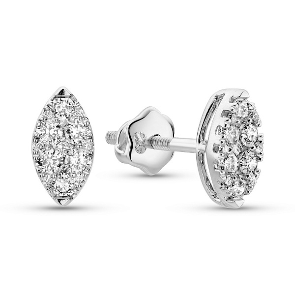 Золотые серьги-пусеты с бриллиантами  (арт. С341607030б) – изображение 1