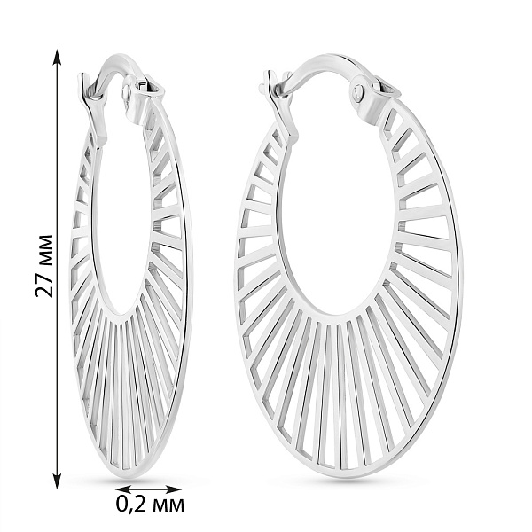 Сережки з білого золота (арт. 111314б) – зображення 2