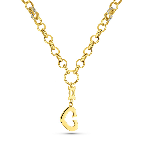 Кольє із жовтого золота з фіанітами (арт. 352462ж) – зображення 1