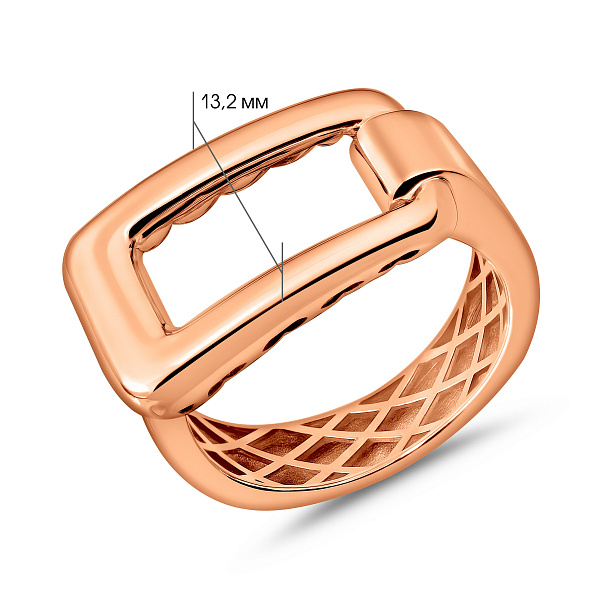 Массивное кольцо из красного золота (арт. 141328) – изображение 2