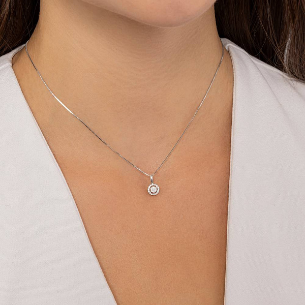 Золотая подвеска с бриллиантами (арт. П341676010б) – изображение 2